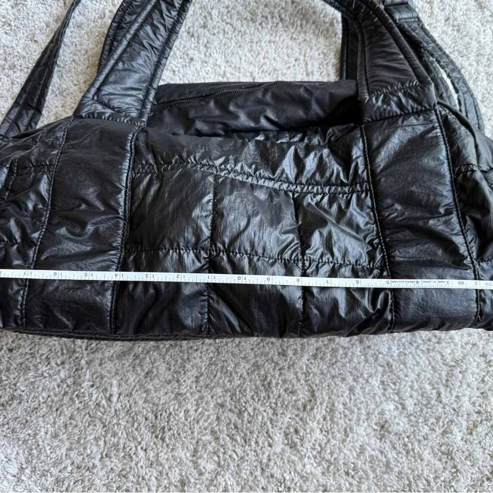Nike Black Puff Gym Bag with Neon Reddish Orange Interior